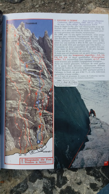 Ventre a Terre 400m/6a,  Aiguille de Sialouze, cara suroeste. Ecrins
