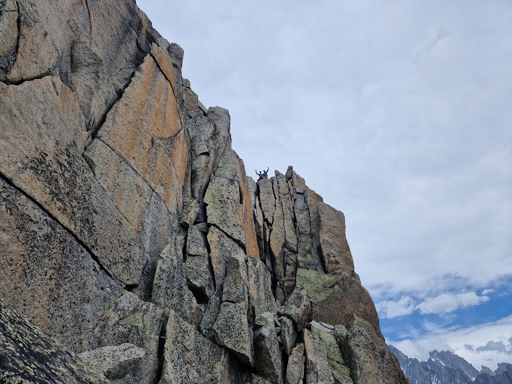 Escalada vía Couzy a la Aguile de la M, Chamonix.