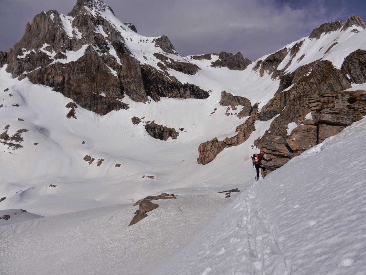 Pico del Aspe con esquís de travesía