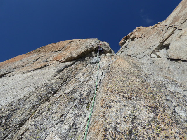 Vía Salluard Adolphe Rey, 300m (MD/6a)