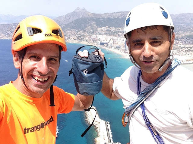 Pilar López de Sancho, 250m 6c/6b oblig. Peñón de Ifach
