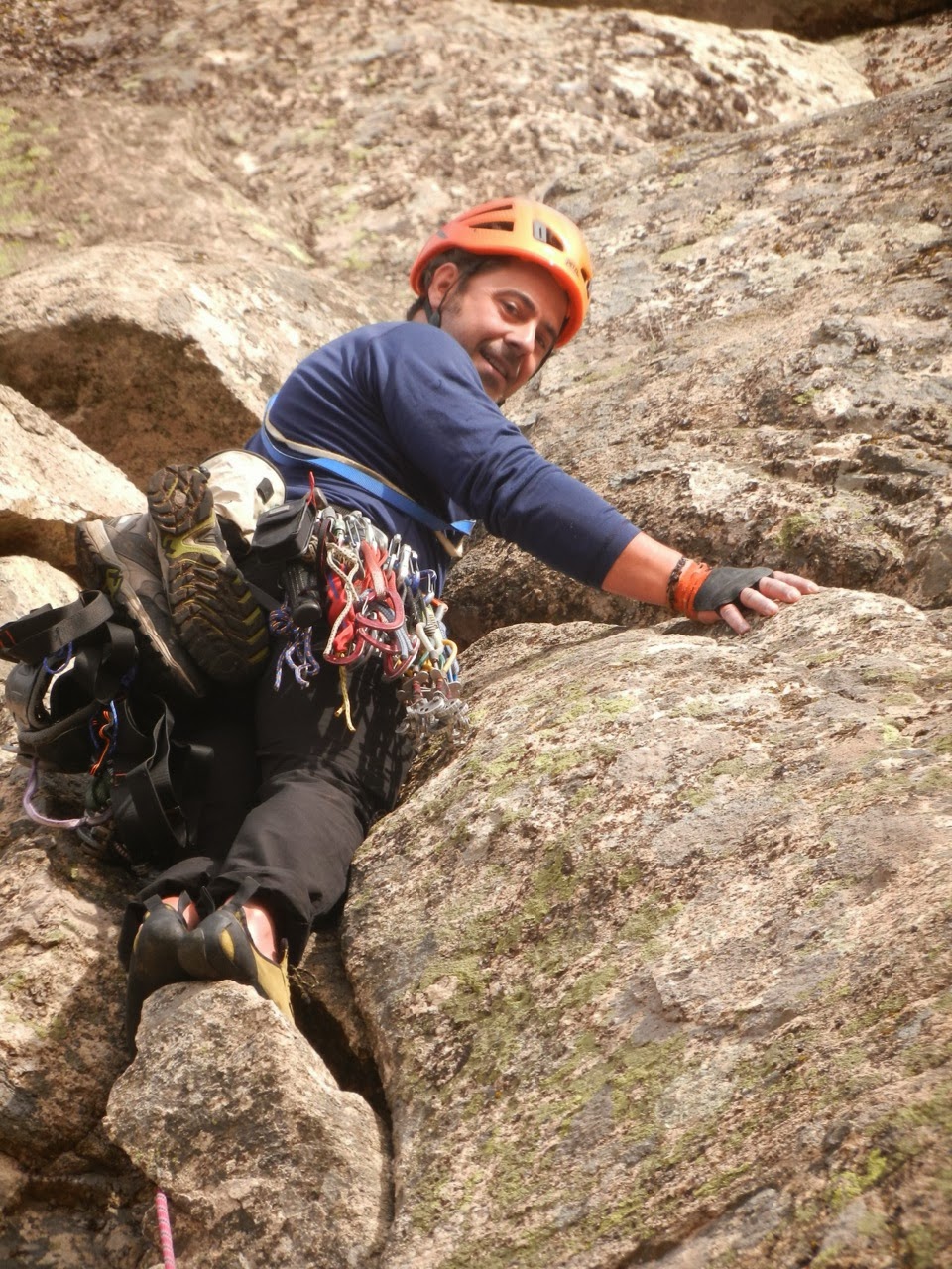 Vía Yatra+Darsan en el cancho gordo de Valdemanco. La cabrera