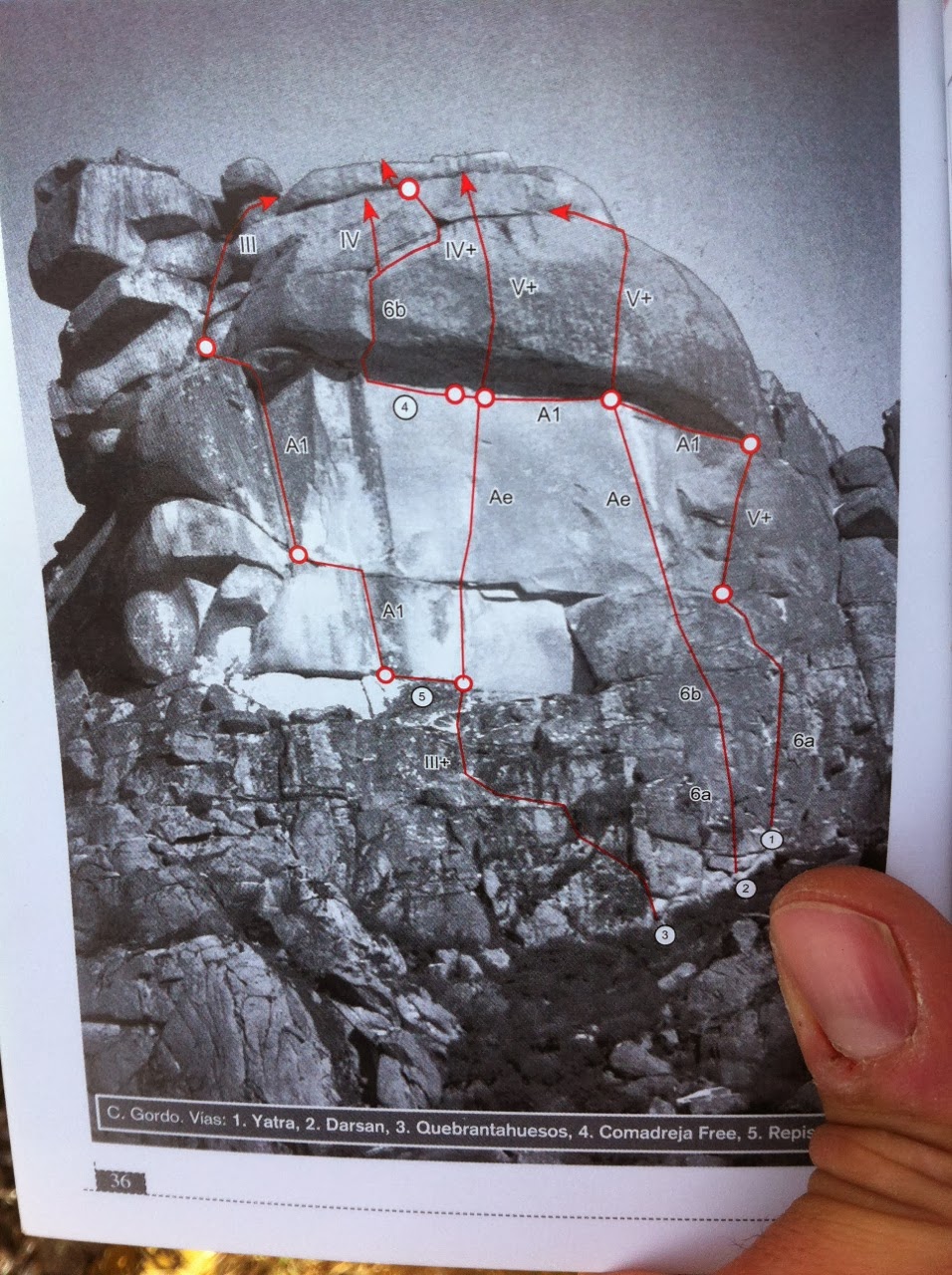 Vía Yatra+Darsan en el cancho gordo de Valdemanco. La cabrera