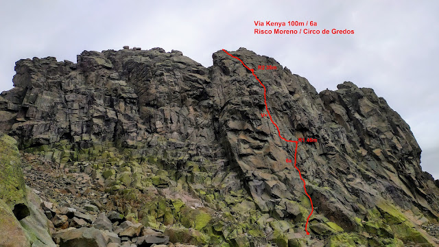 Vía Kenya - Risco Moreno - Gredos 100m/6a