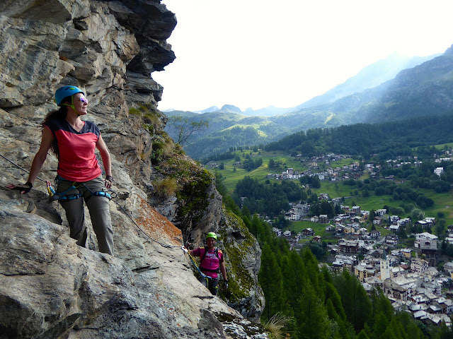 Ferrata Valtourneche, alpes italianos.