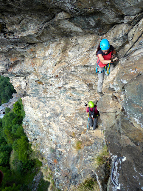 Ferrata Valtourneche, alpes italianos.