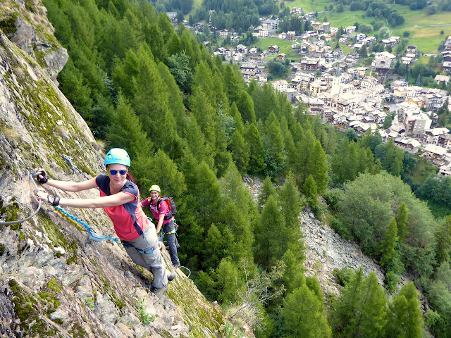 Ferrata Valtourneche, alpes italianos.
