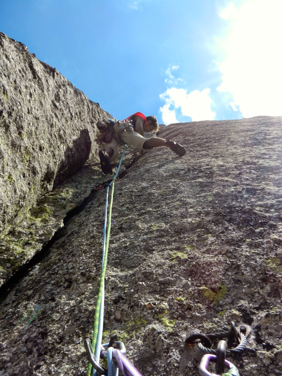 Tiempo de Cambio, 7a+ (6b+/A1). Peña del Aguila. Galayos