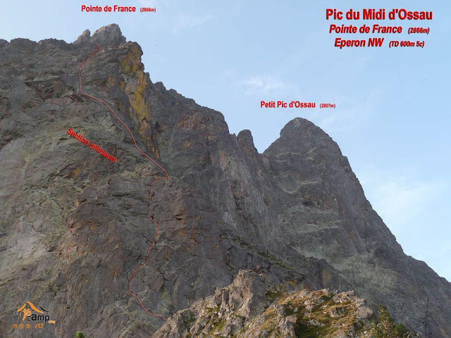 Espolón NW integral al Midi / MD 700m