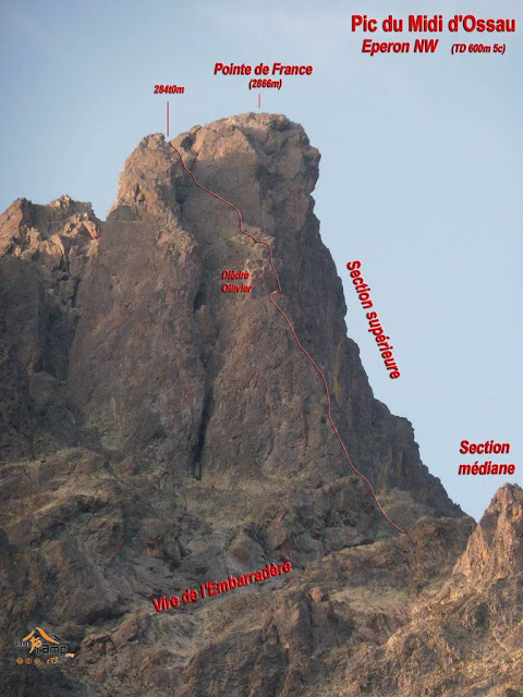 Espolón NW integral al Midi / MD 700m