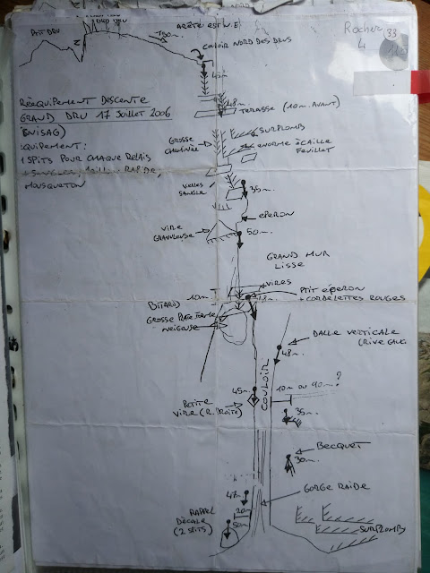 Travesía de los Drus, 900m D