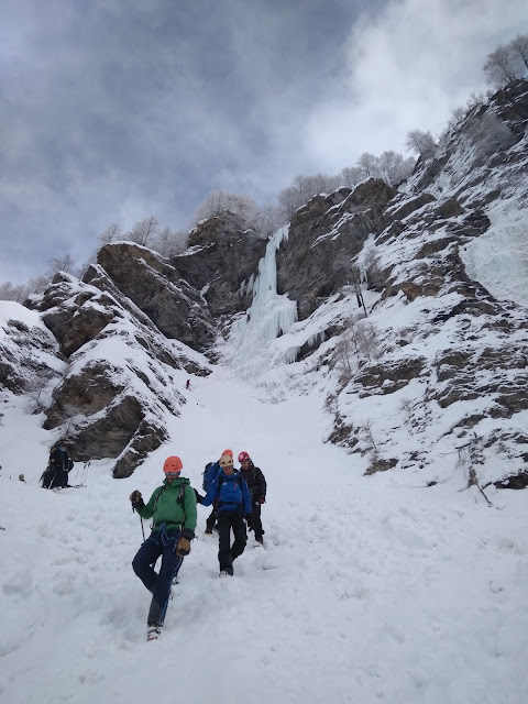 Cascada de hielo Sodoma, Aosta. Italia
