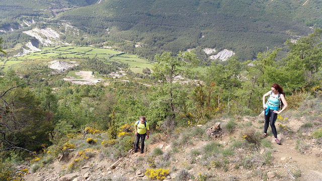Vía Sendero Límite, pared de Bones, Arguís.