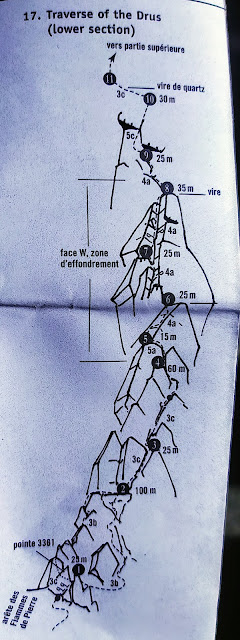 Travesía de los Drus, 900m D