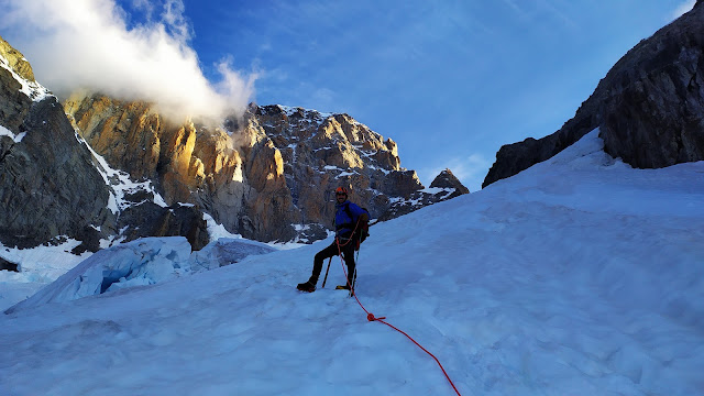 Arista Innominata al Mont Blanc, 1000m MD-