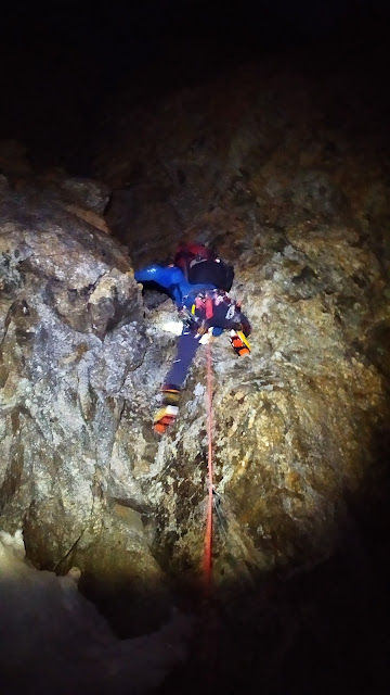 Arista Innominata al Mont Blanc, 1000m MD-