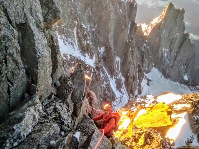 Arista Innominata al Mont Blanc, 1000m MD-