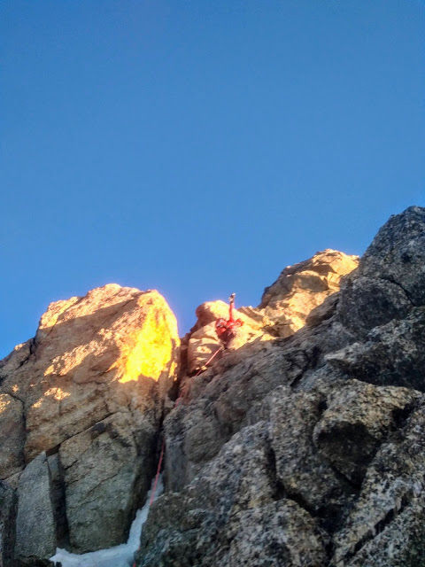 Arista Innominata al Mont Blanc, 1000m MD-