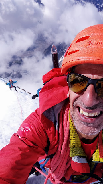 Arista Innominata al Mont Blanc, 1000m MD-