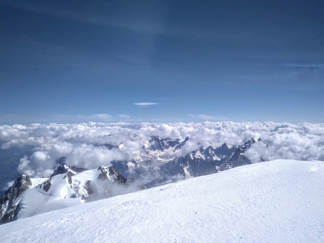 Arista Innominata al Mont Blanc, 1000m MD-