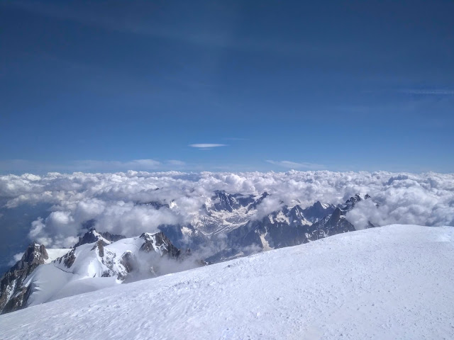 Arista Innominata al Mont Blanc, 1000m MD-
