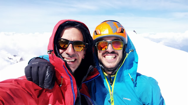 Arista Innominata al Mont Blanc, 1000m MD-