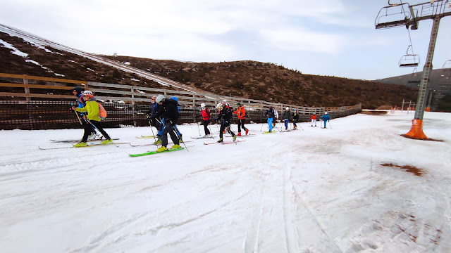 SKIMO nocturno en Guadarrama, Valdesquí.