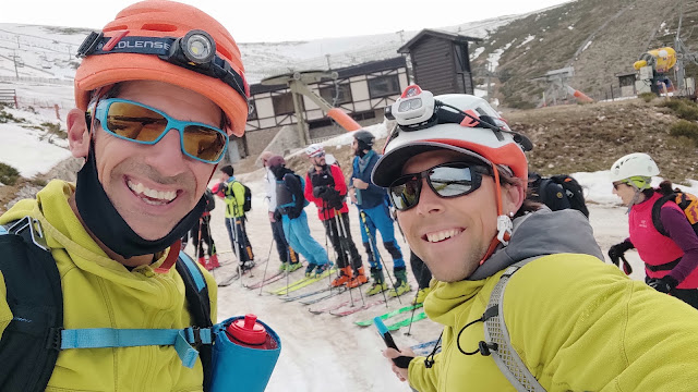 SKIMO nocturno en Guadarrama, Valdesquí.