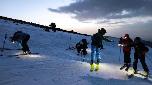 SKIMO nocturno en Guadarrama, Valdesquí.