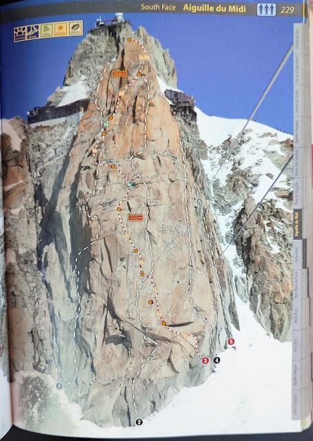 Vía Rebuffat-Baquet, Aguille du Midi. 250m MD+