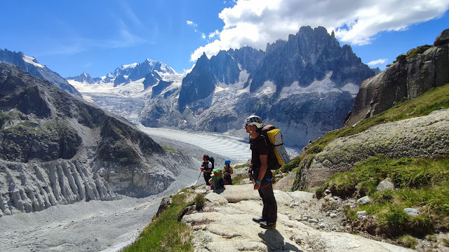 Aiguille du Moine, arista Sur.