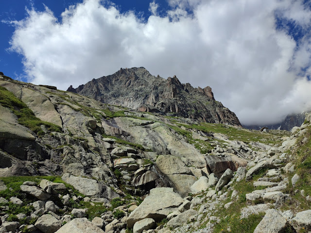 Aiguille du Moine, arista Sur.