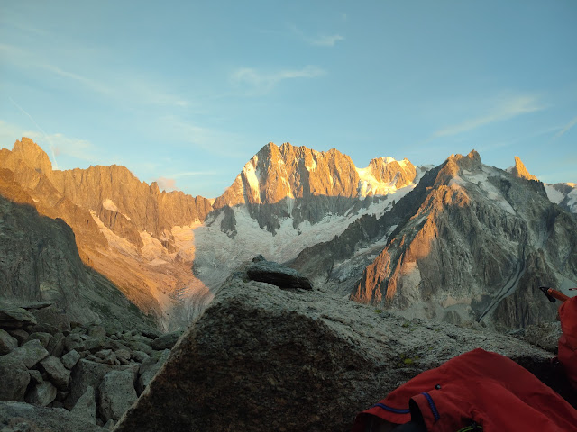 Aiguille du Moine, arista Sur.