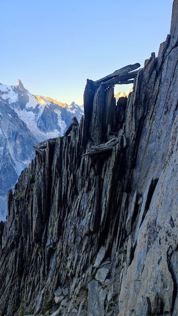 Aiguille du Moine, arista Sur.