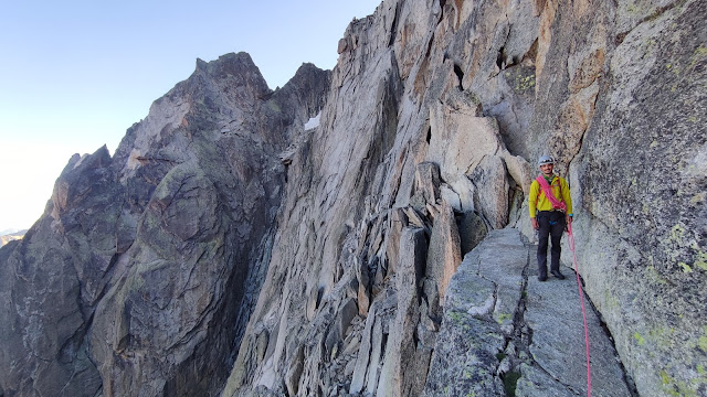 Aiguille du Moine, arista Sur.