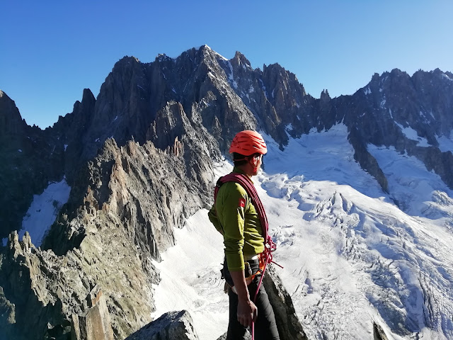 Aiguille du Moine, arista Sur.