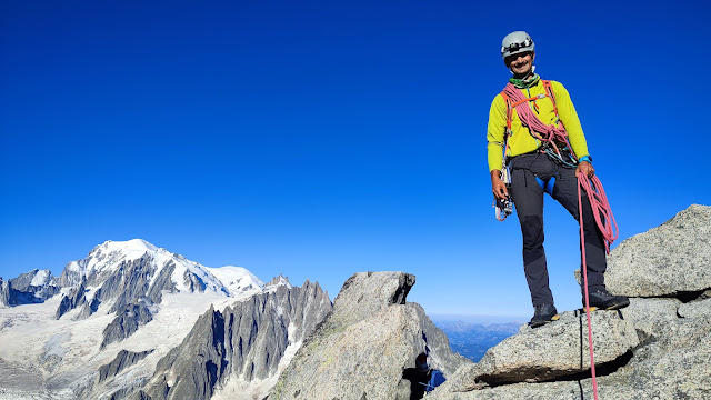 Aiguille du Moine, arista Sur.