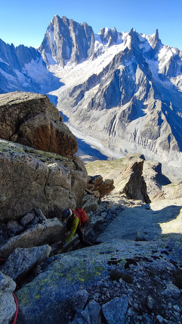 Aiguille du Moine, arista Sur.