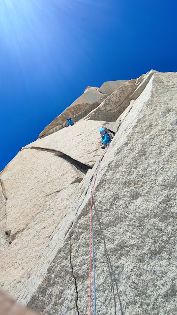 Vía Rebuffat-Baquet, Aguille du Midi. 250m MD+