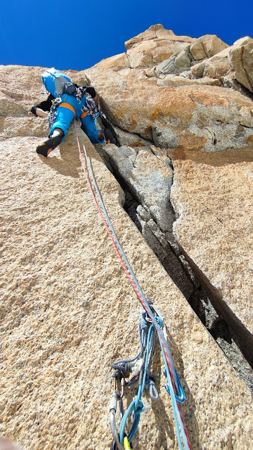 Vía Rebuffat-Baquet, Aguille du Midi. 250m MD+