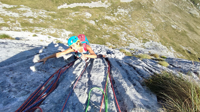 Vía Elixir para Calvos, Fresnidiello. 300m V+ obl.