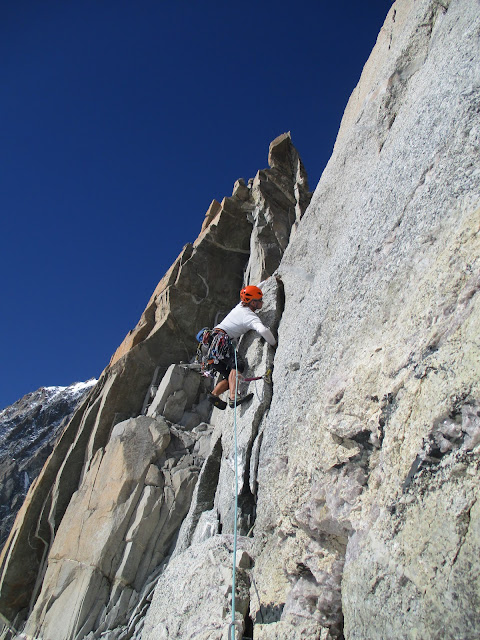 Vía Contamine Punta Lachenal, MD+ 250m