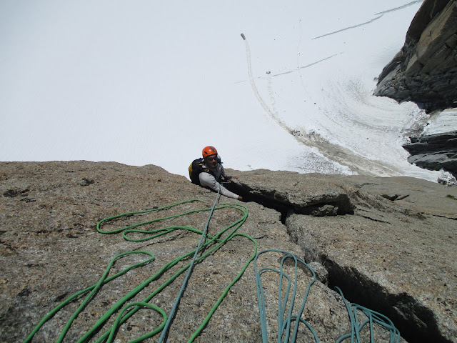 Vía Contamine Punta Lachenal, MD+ 250m