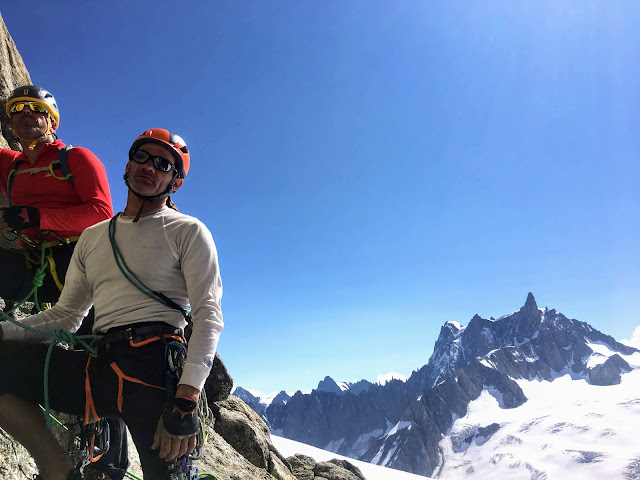 Vía Contamine Punta Lachenal, MD+ 250m