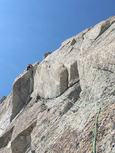 Vía Contamine Punta Lachenal, MD+ 250m