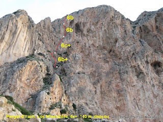 Los Miserables, 6c+, 140m. Peñón de Ifach. Calpe