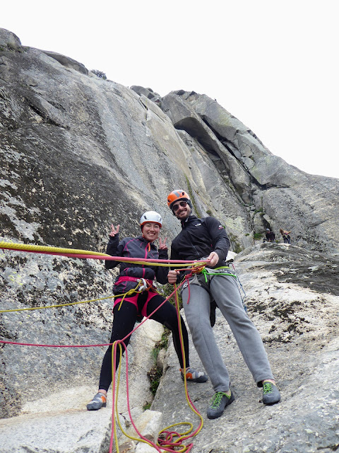 Curso escalada clásica en la Cabrera, Madrid.