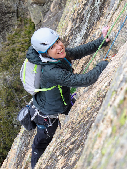 Curso escalada clásica en la Cabrera, Madrid.