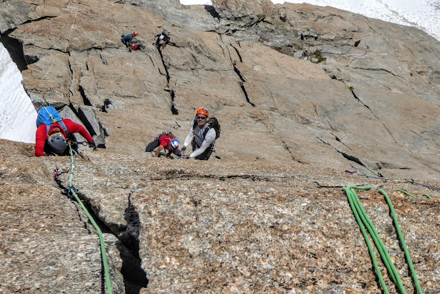 Vía Contamine Punta Lachenal, MD+ 250m