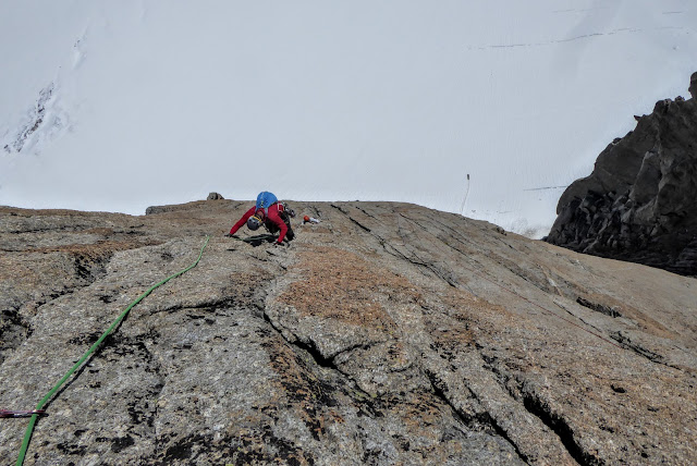Vía Contamine Punta Lachenal, MD+ 250m